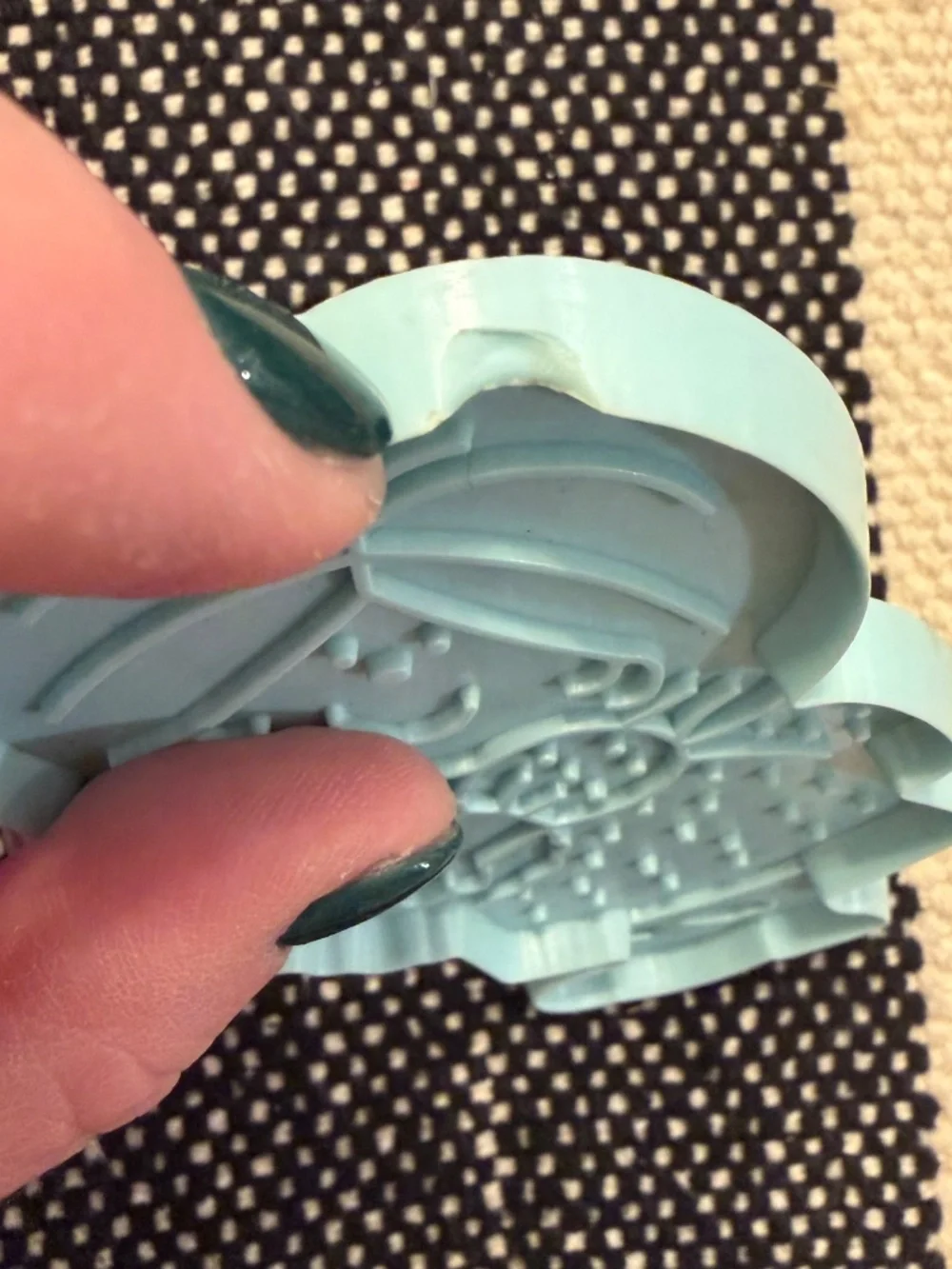 Vintage Hallmark Easter Cookie Cutters Pair 1970s Plastic Pink Blue Girl Egg
